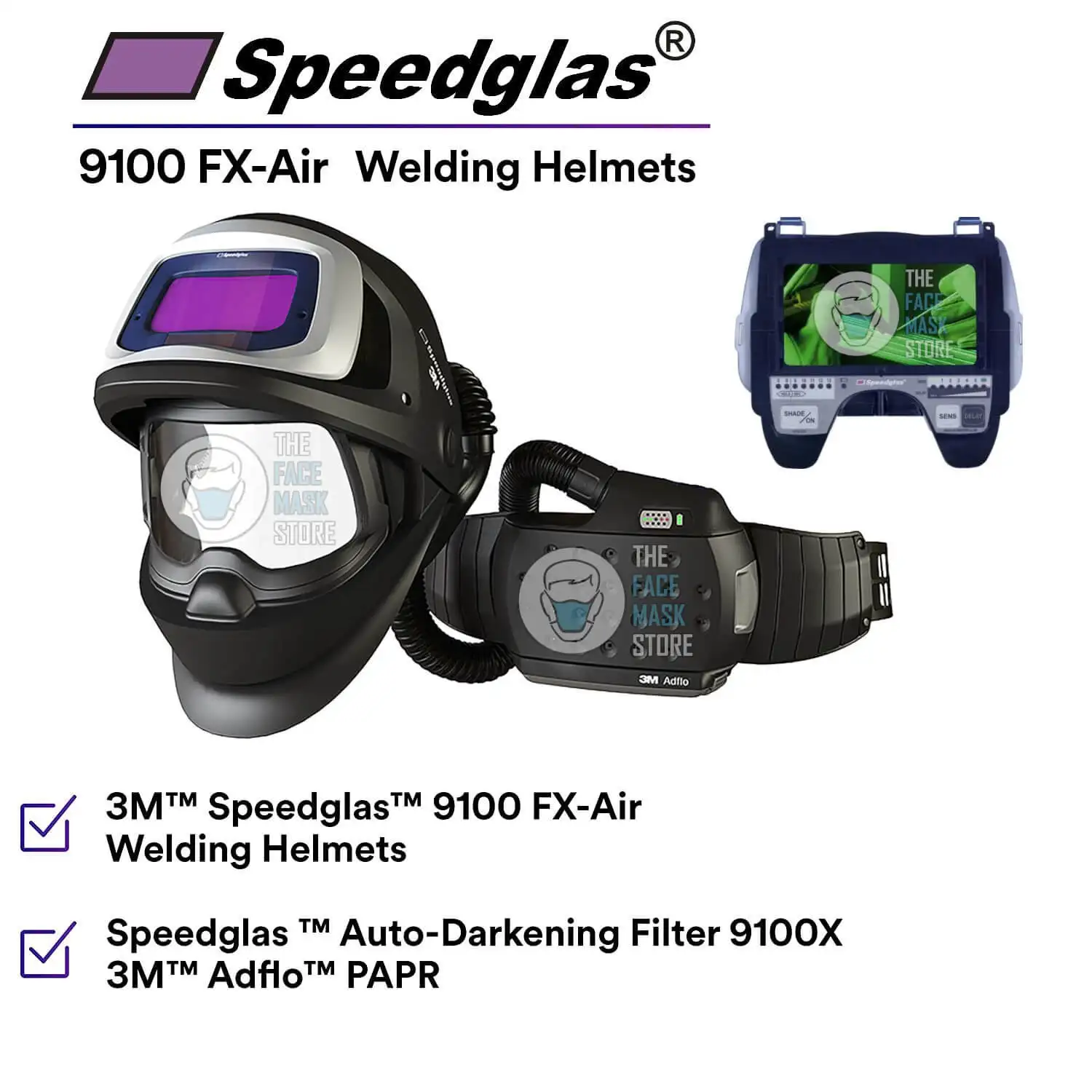 3M Speedglas Adflo Welding Kit - 9100FX Helmet - The Face Mask