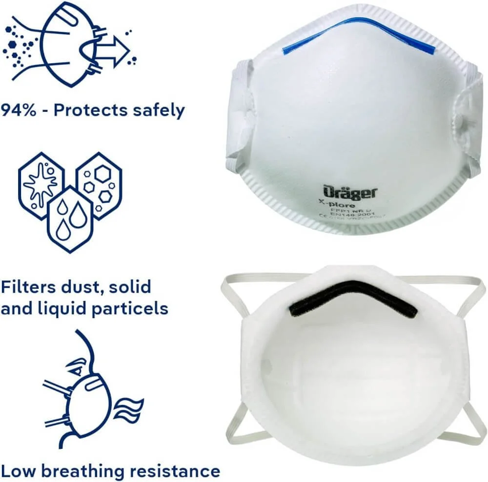 Dräger X-plore 1350 N95 Respirator - 20 Pack S/M - The Face Mask