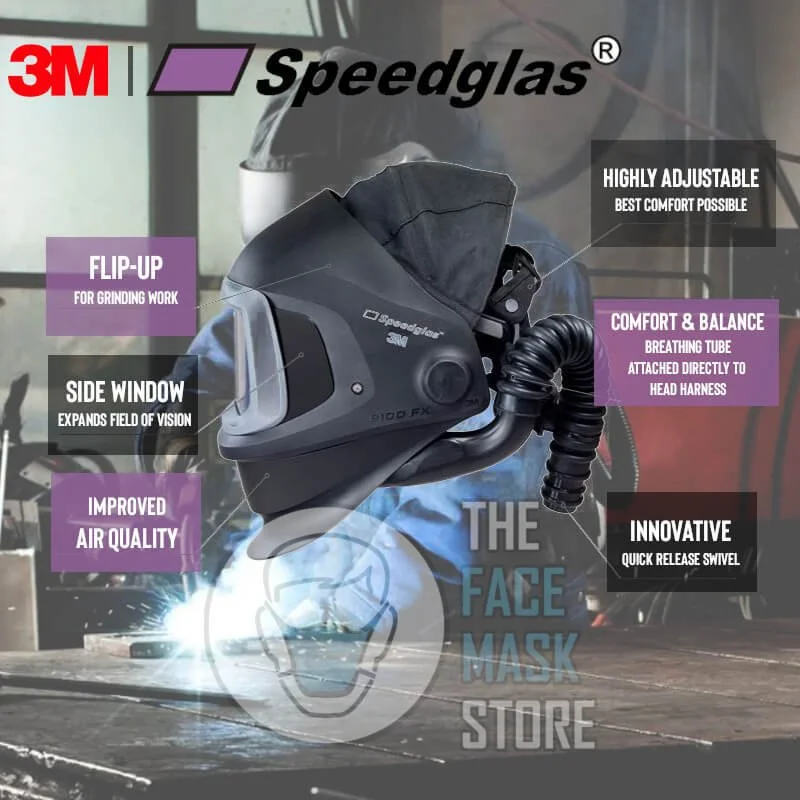 3M Speedglas Adflo Welding Kit - 9100FX Helmet - The Face Mask