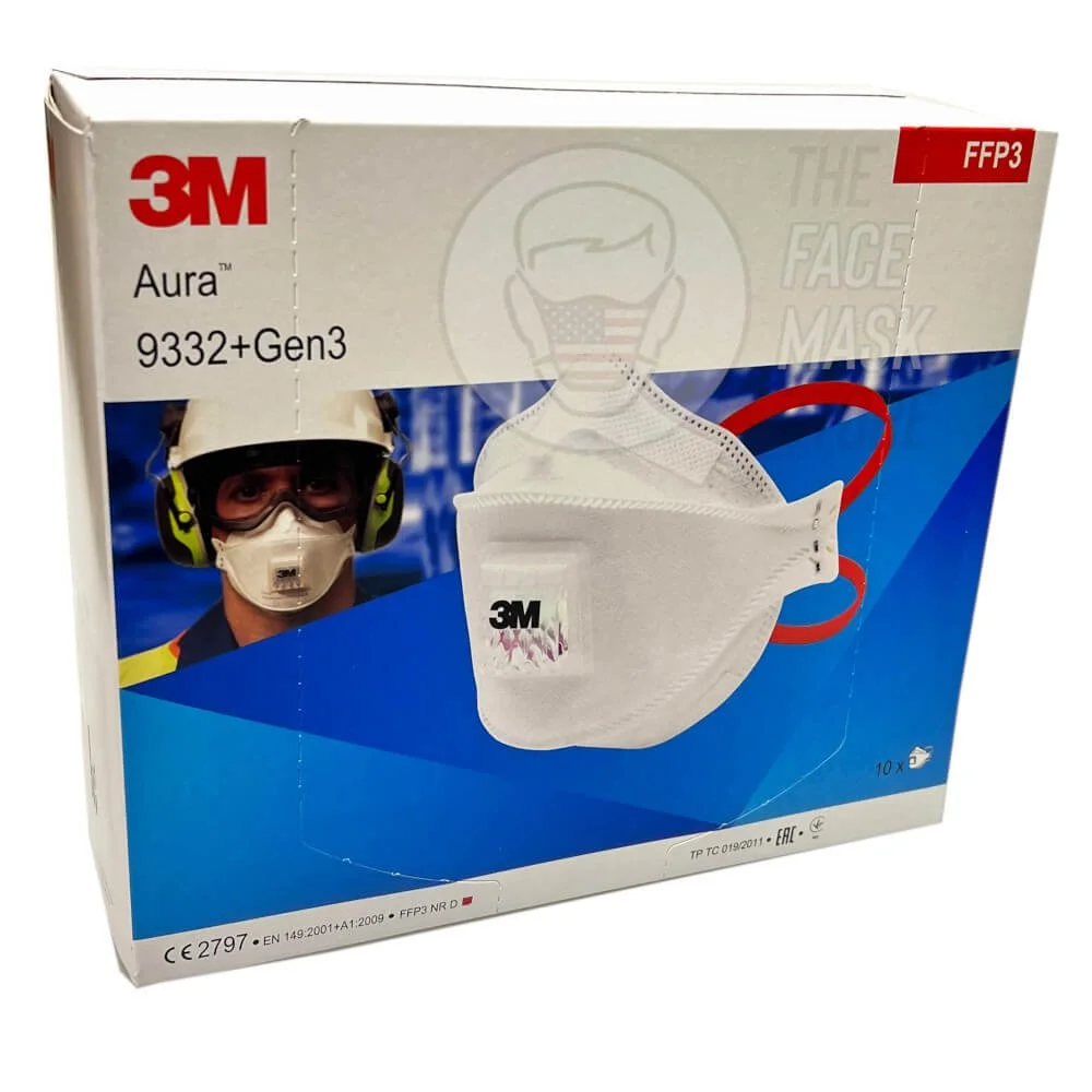 3M Aura 9332+ FFP3 Masks - Box of 10 | Face Mask Store - The Face