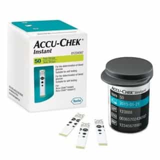 Accu-Chek Instant Blood Glucose Test Strips, Pack of 50 Strips