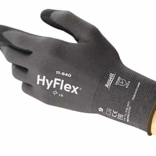 Ansell HyFlex 11-840 Nitrile-Coated Work Gloves  - 5 Pairs